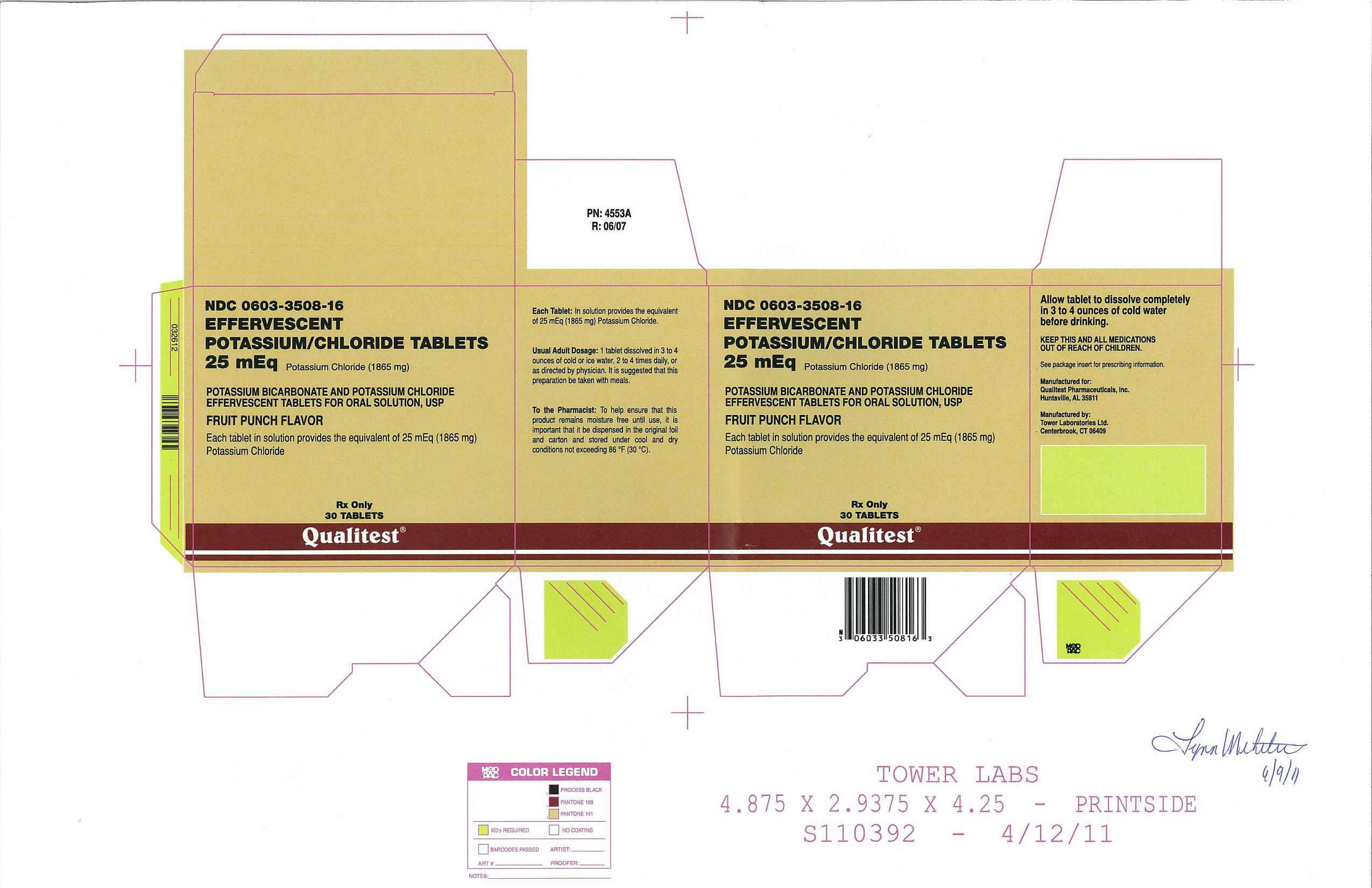 Potassium Chloride Effervescent Tablets PI